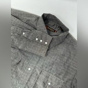 Roper Long Sleeve Pearl Snap Shirt Mens Sz. Medium Grey Geometric Western GHQ6